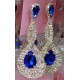 Boucles d'oreilles orientale strass et pierre noire