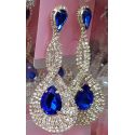 Boucles d'oreilles orientale strass et pierre