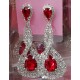 Boucles d'oreilles orientale strass et pierre noire