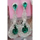 Boucles d'oreilles orientale strass et pierre noire