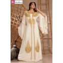 Robe de Dubaï blanc ivoire 