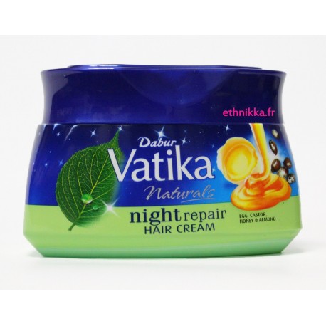 DABUR VATIKA - Masque capillaire crème de nuit cheveux réparatrice à l'huile de ricin, miel et amandes