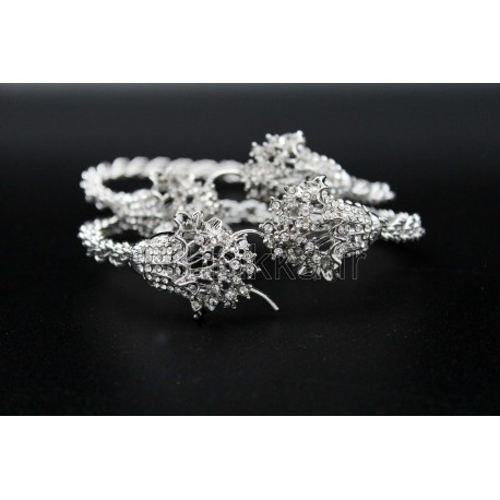 Bijou bracelet oriental "wave" plaqué en argent 