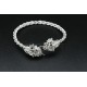 Bijou de pied bracelet oriental plaqué en argent "khal khal" 