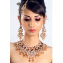 Bijoux Bollywood fashion de mariage couleur ambre